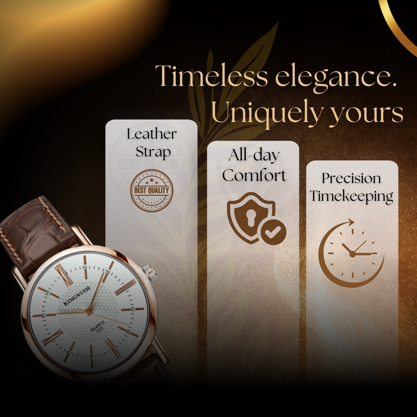Trendy Leather Strap Men's Quartz Watch