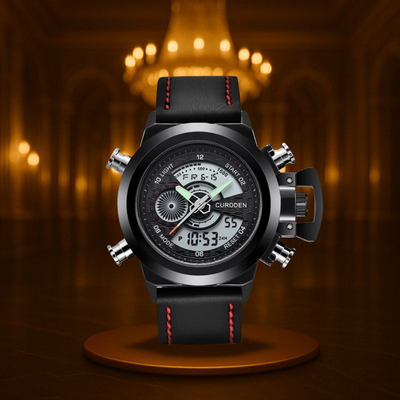 Modern Dual Time Fashion Chronograph Watch