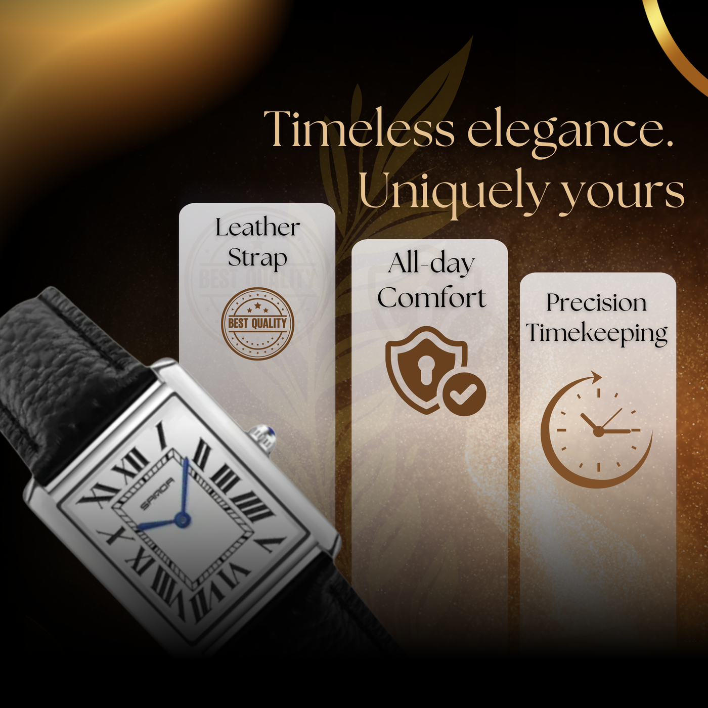 Casual Square Dial Watches for Couples