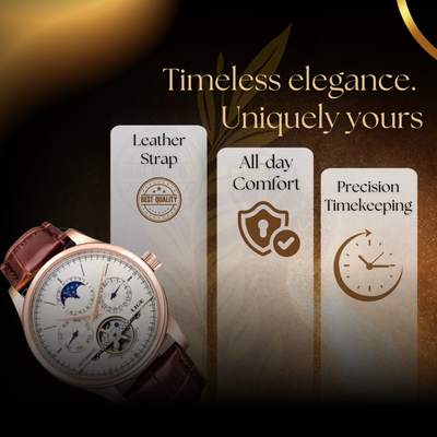 Classic Automatic Men's Leather Watch