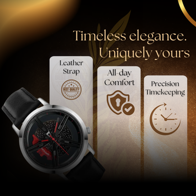 Modern Rotating Hub Dial Quartz Watch