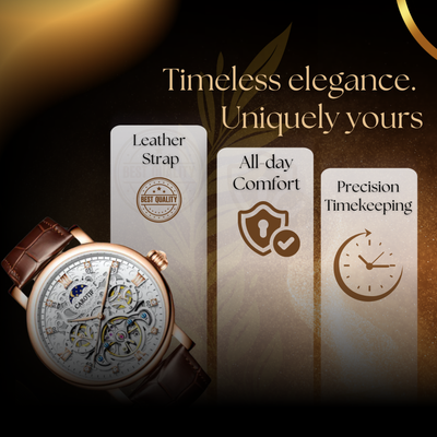 Business Leather Band Mechanical Automatic Watch