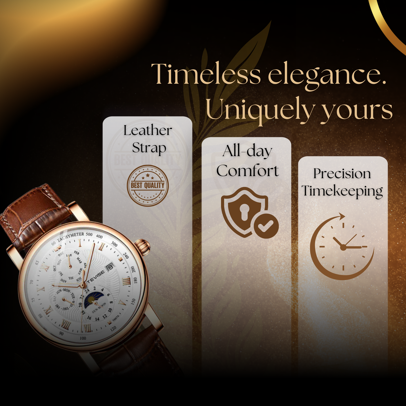 Classic Men's Automatic Leather Watch