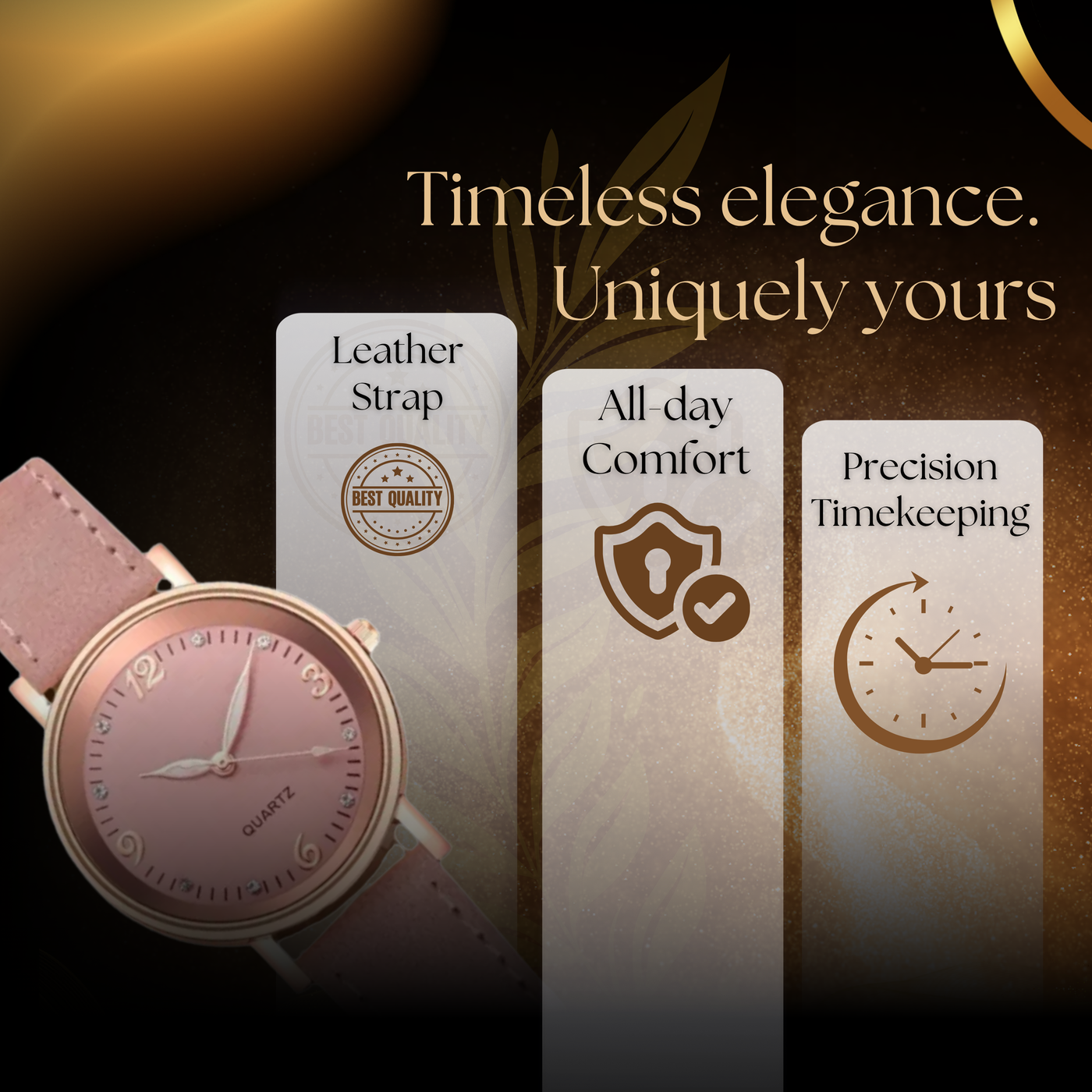 Vintage Leather Band Watch for Women