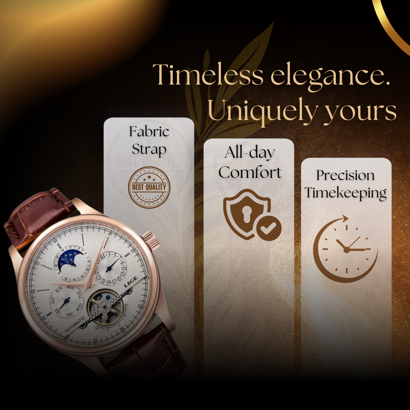 Modern Automatic Mechanical Tourbillion Men's Watch