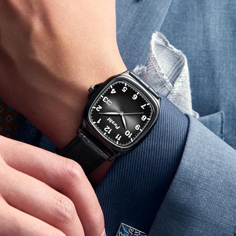 Minimalistic Leather Band Quartz Watch for Men