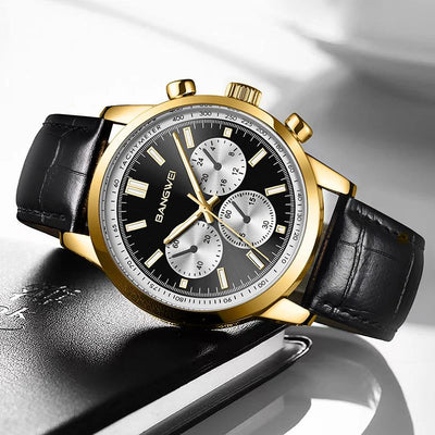 Classic Sport Military Business Leather Quartz Watch