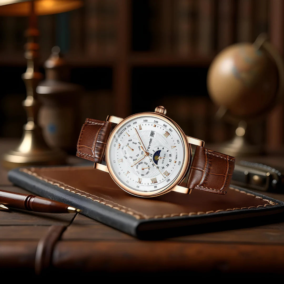 Classic Men's Automatic Leather Watch