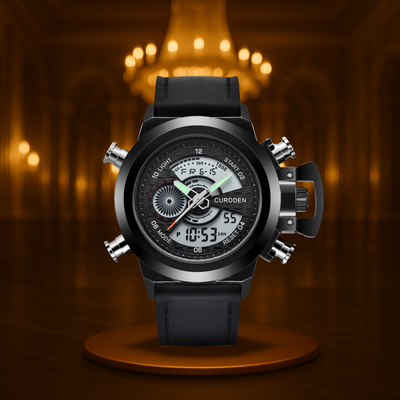 Modern Dual Time Fashion Chronograph Watch