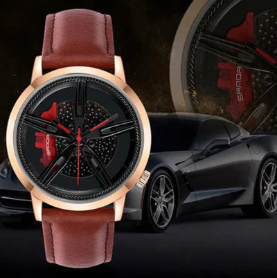 Modern Rotating Hub Dial Quartz Watch