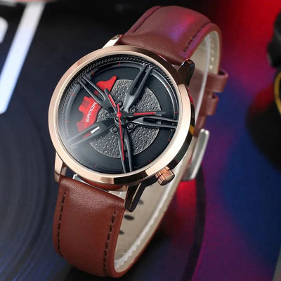 Modern Rotating Hub Dial Quartz Watch