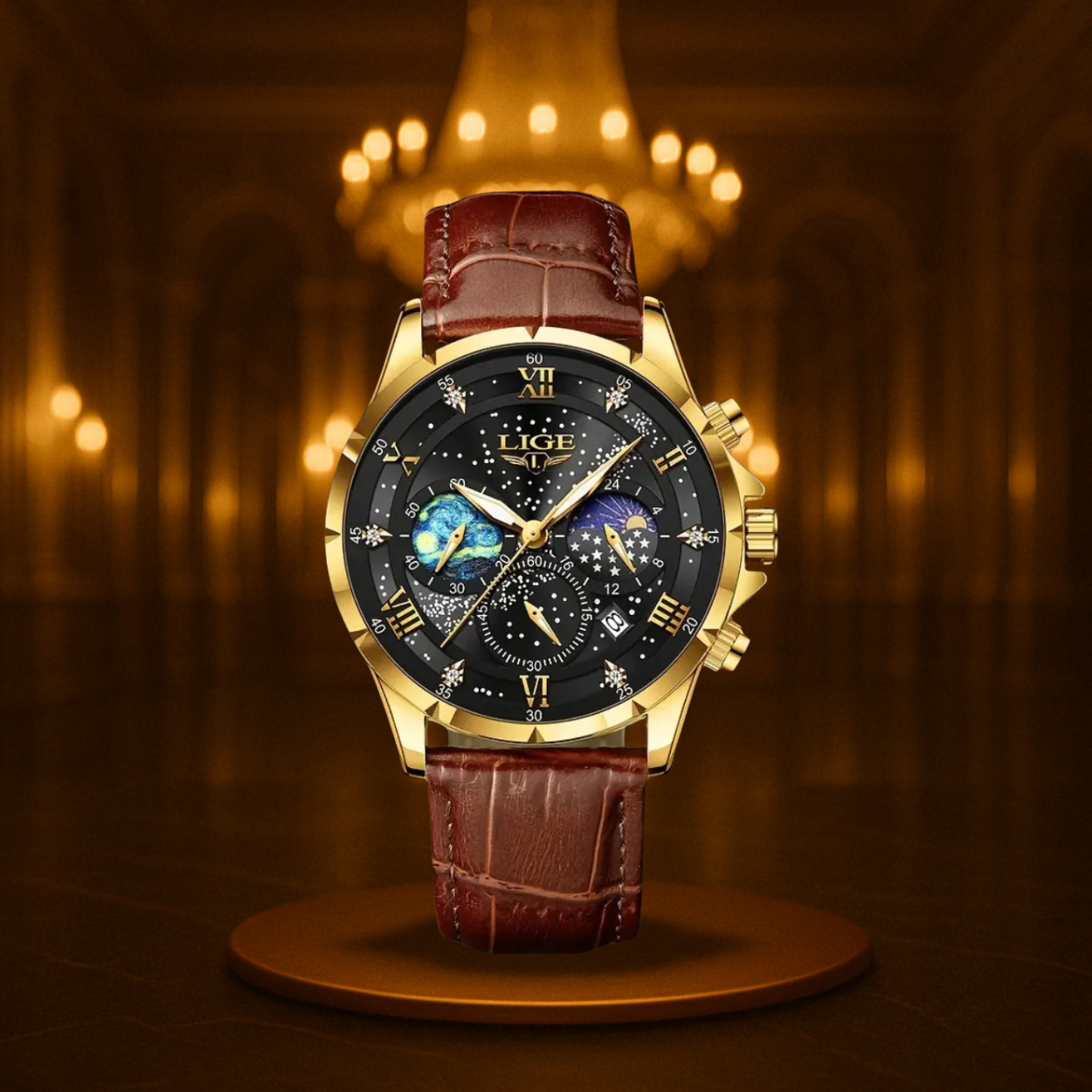Classic Moonphase Watch for Men