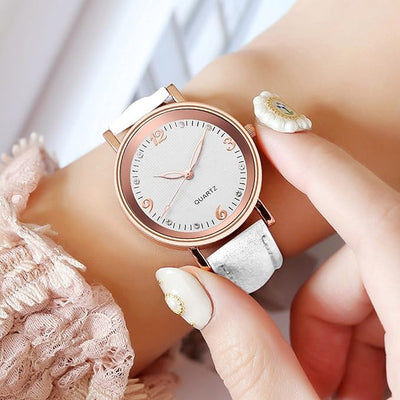 Vintage Leather Band Watch for Women