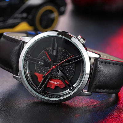 Modern Rotating Hub Dial Quartz Watch