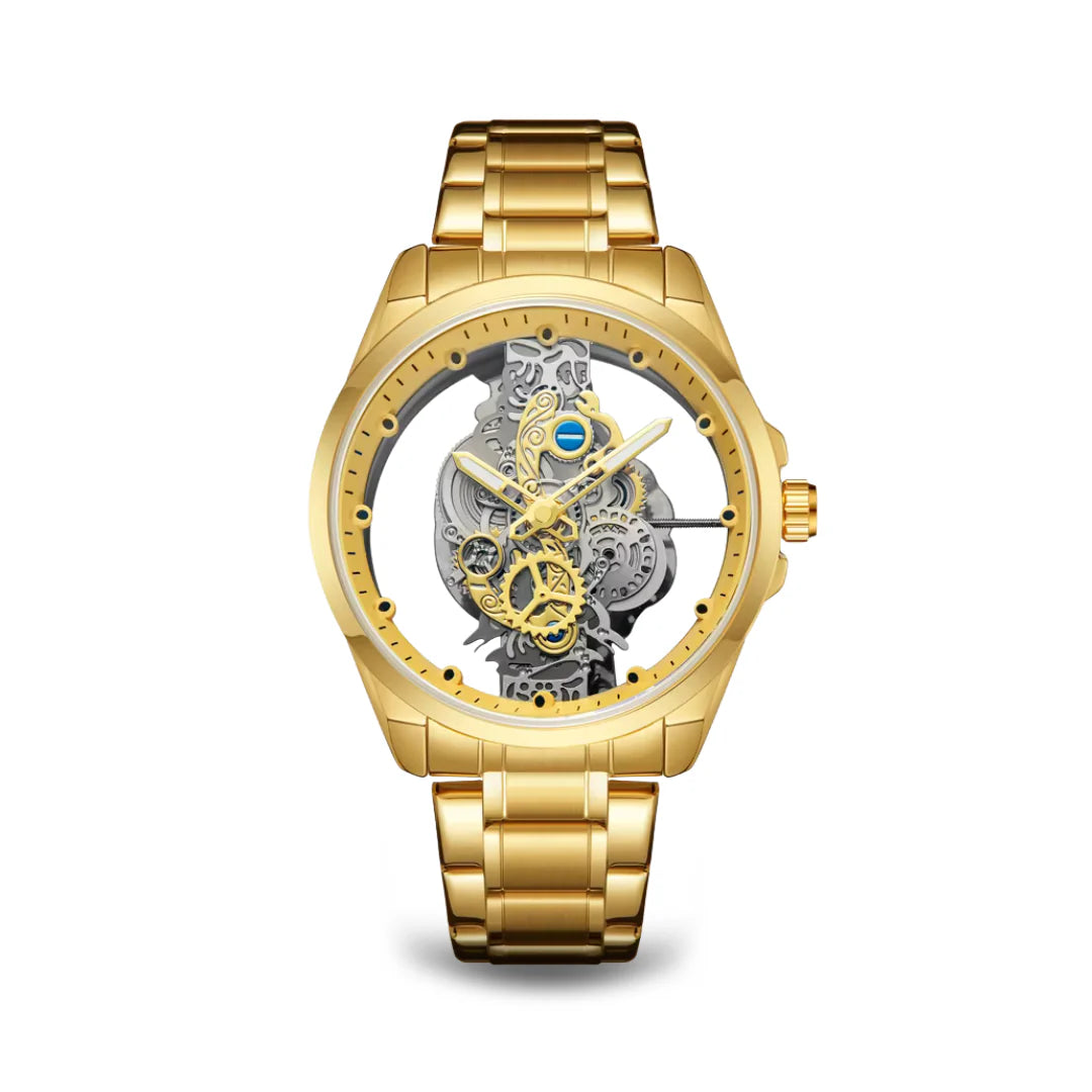 Modern Motor Head Lone Wolf - Wild Gold Edition Men's Watch