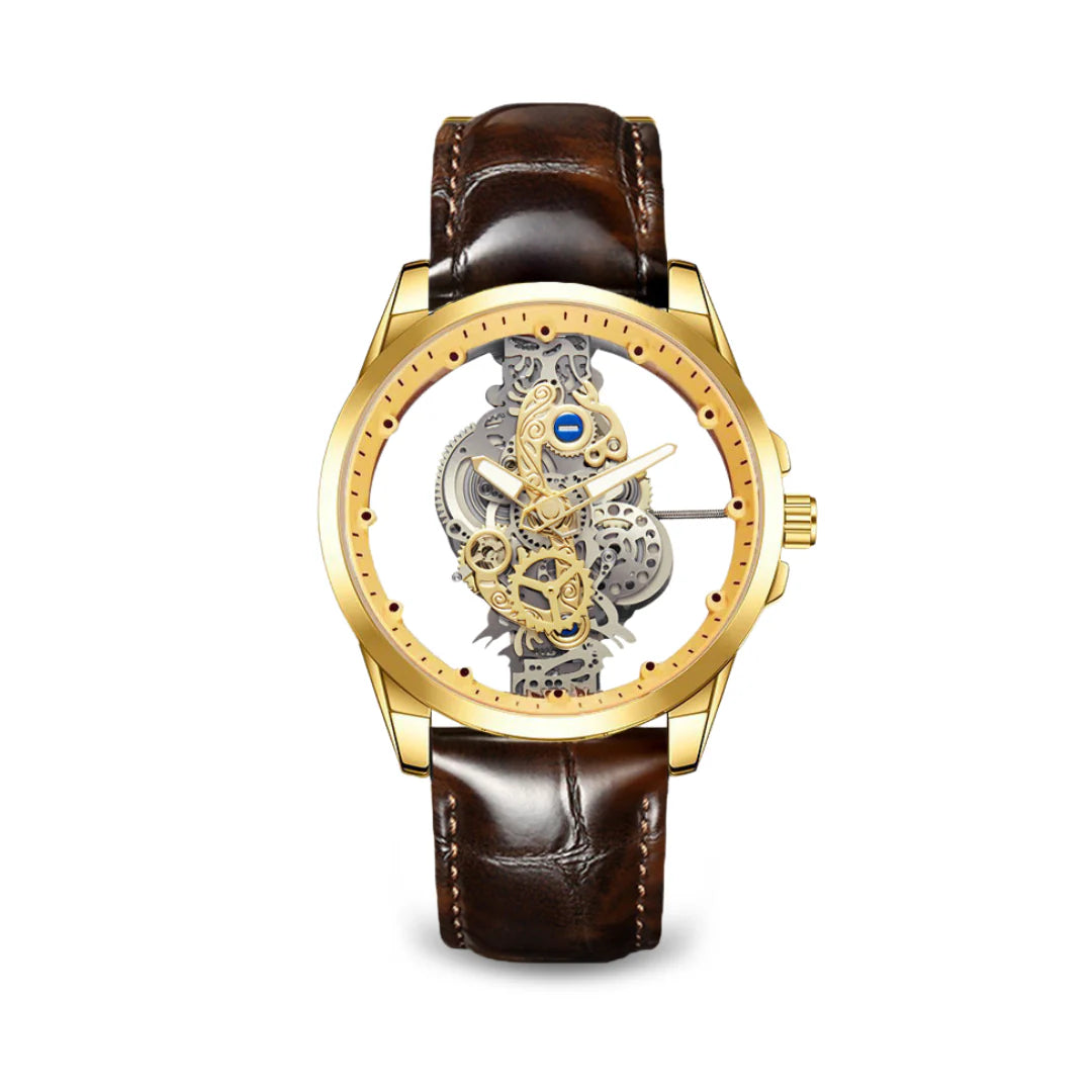 Modern Motor Head Lone Wolf - Wild Gold Edition Men's Watch