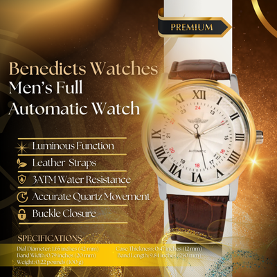 Timeless Full Automatic Leather Watch