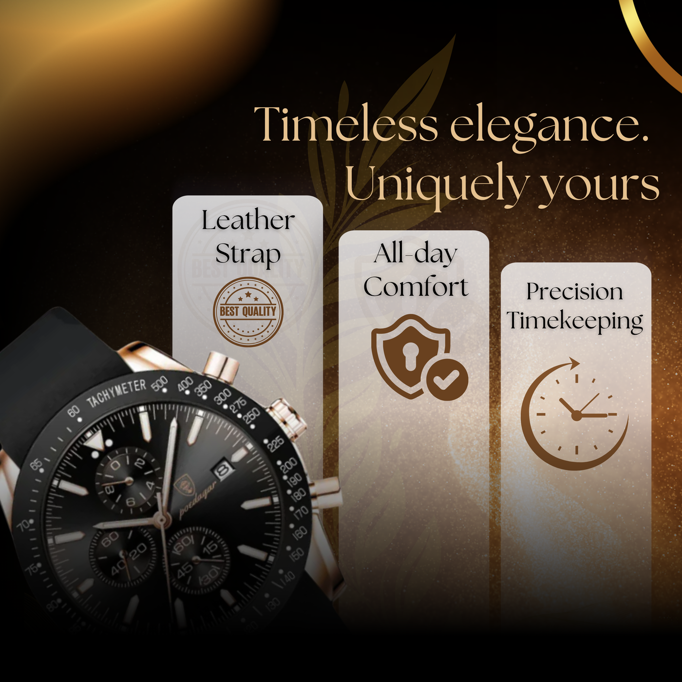 Classic Luminous Date Chronograph Watch