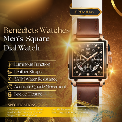 Timeless Square Dial Chronograph Watch