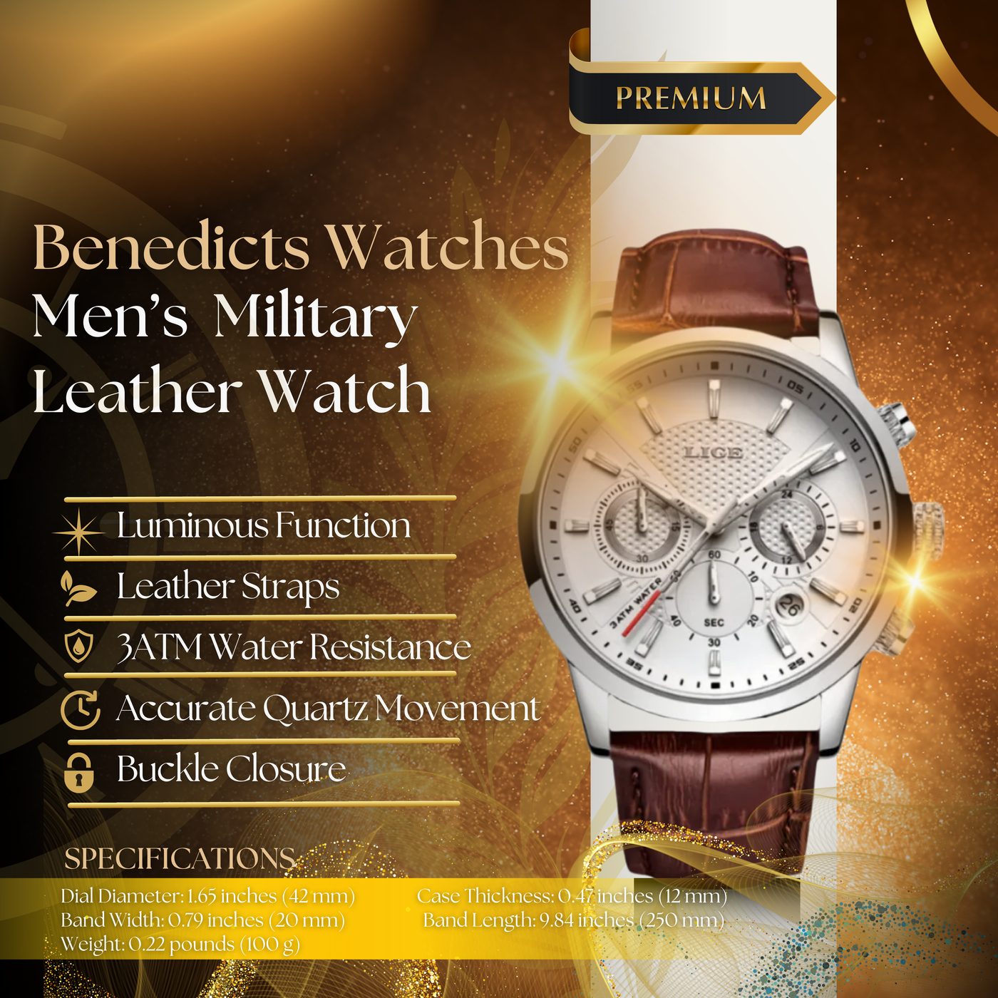 Timeless Military Leather Watch