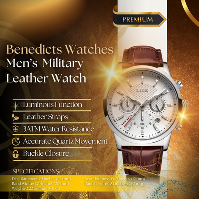 Timeless Military Leather Watch
