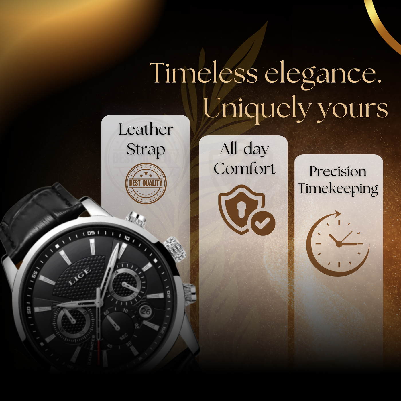 Timeless Military Leather Watch