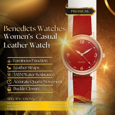 Casual Leather Band Watch for Women