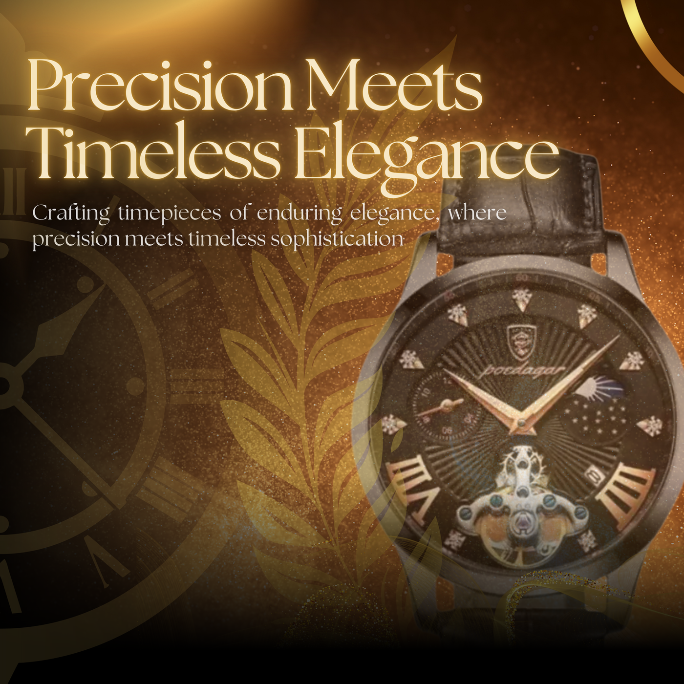 Men's Casual Leather Strap Quartz Watch