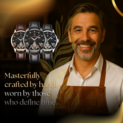 Men's Casual Leather Strap Quartz Watch