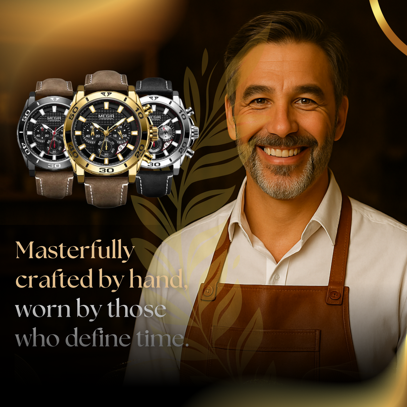 Classic Leather Strap Men's Watch