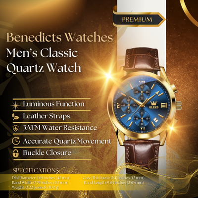 Classic Quartz Luminous Chronograph Watch