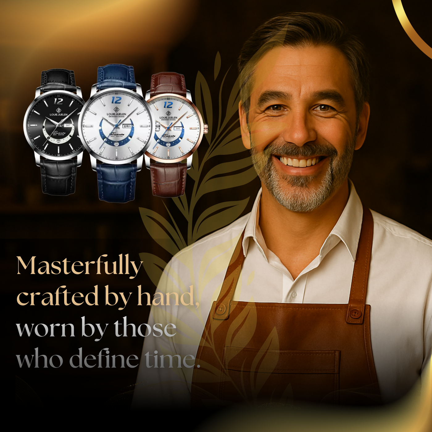 Classic Luminous Moonphase Watch for Men