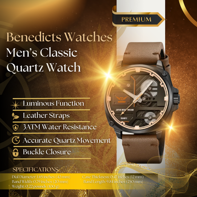 Classic Quartz Leather Men's Watch