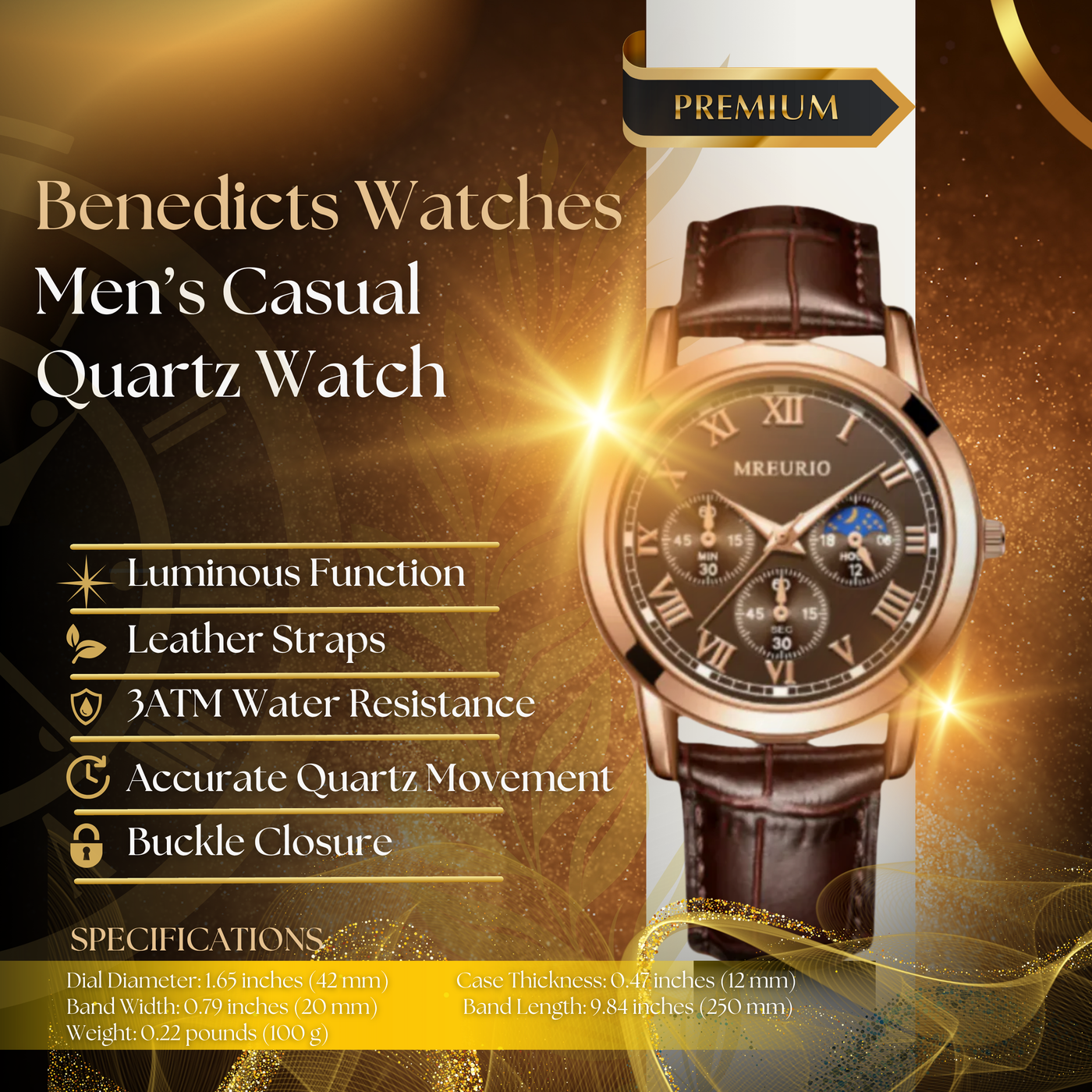 Classic Casual Quartz Wristwatch