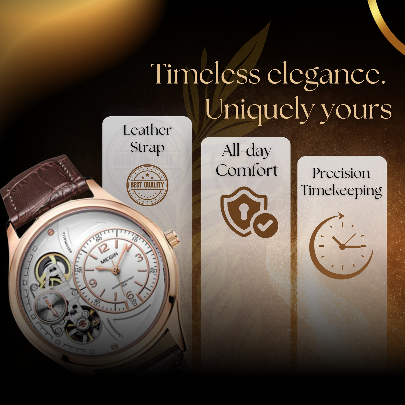 Modern Quartz Analog Watch