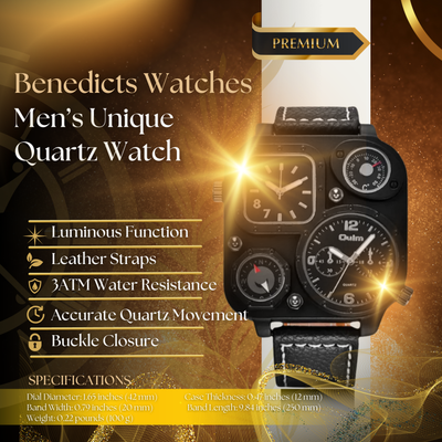 Unique Sporty Quartz Watch for Men