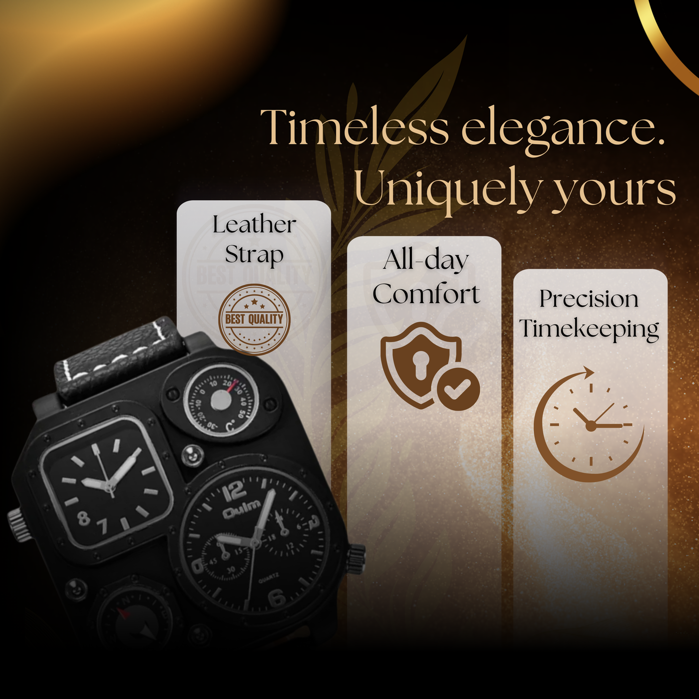 Unique Sporty Quartz Watch for Men