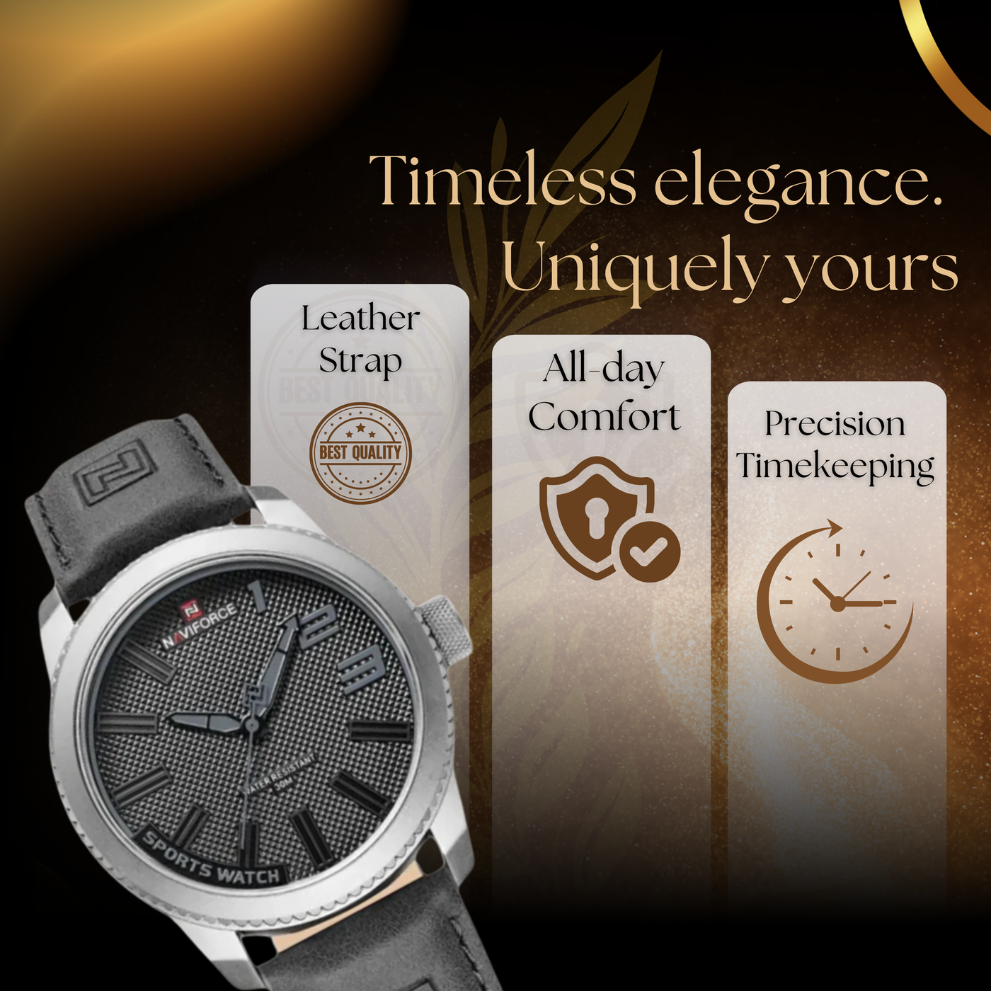 Casual Military Leather Men's Sport Watch