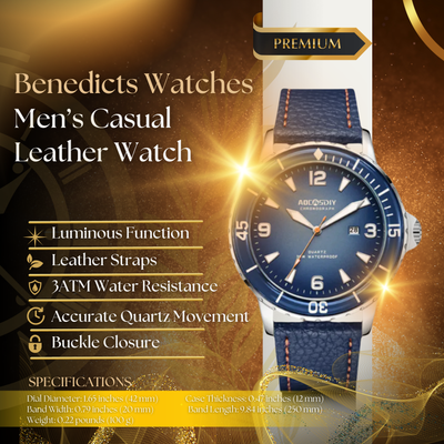 Casual Leather Strap Watch
