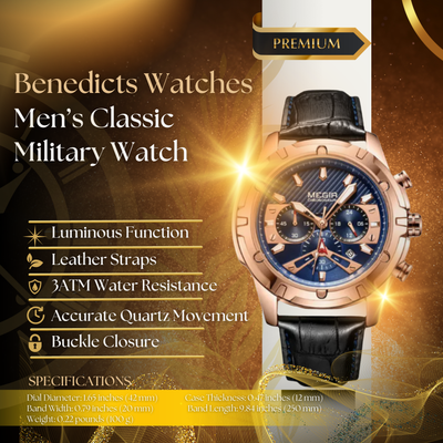 Classic Military Chronograph Sports Watch