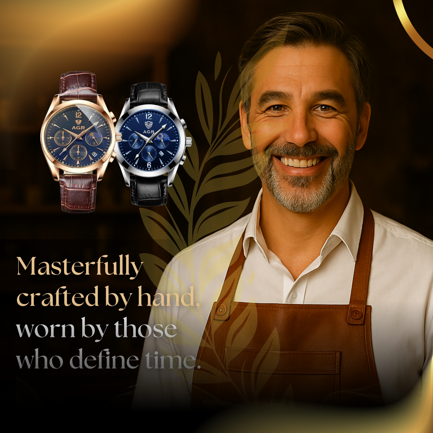 Casual Men's Leather Strap Business Watch