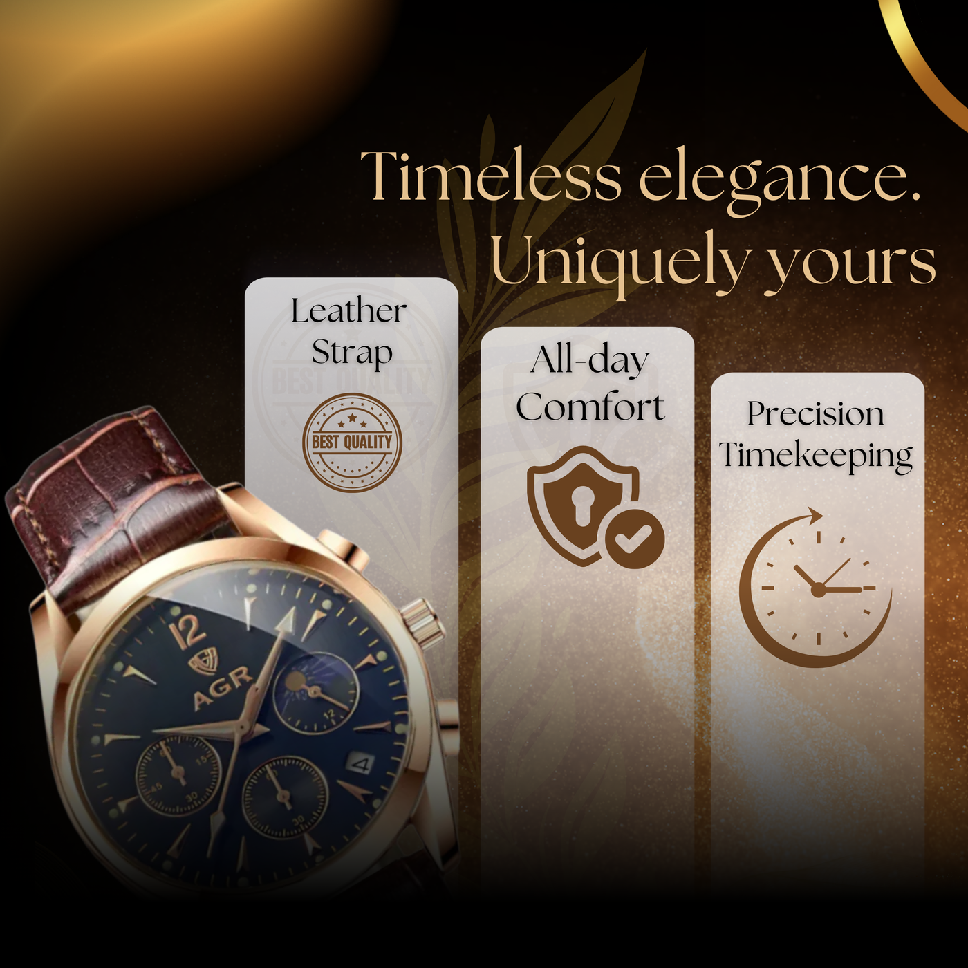 Casual Men's Leather Strap Business Watch