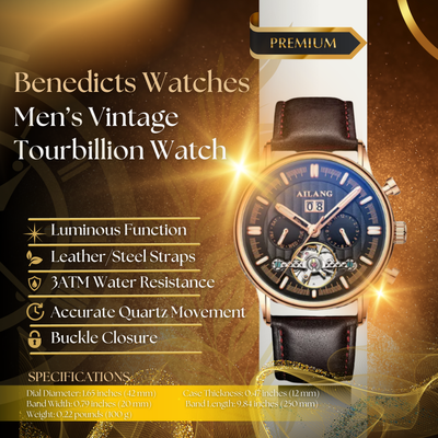 Vintage Tourbillon Watch for Men