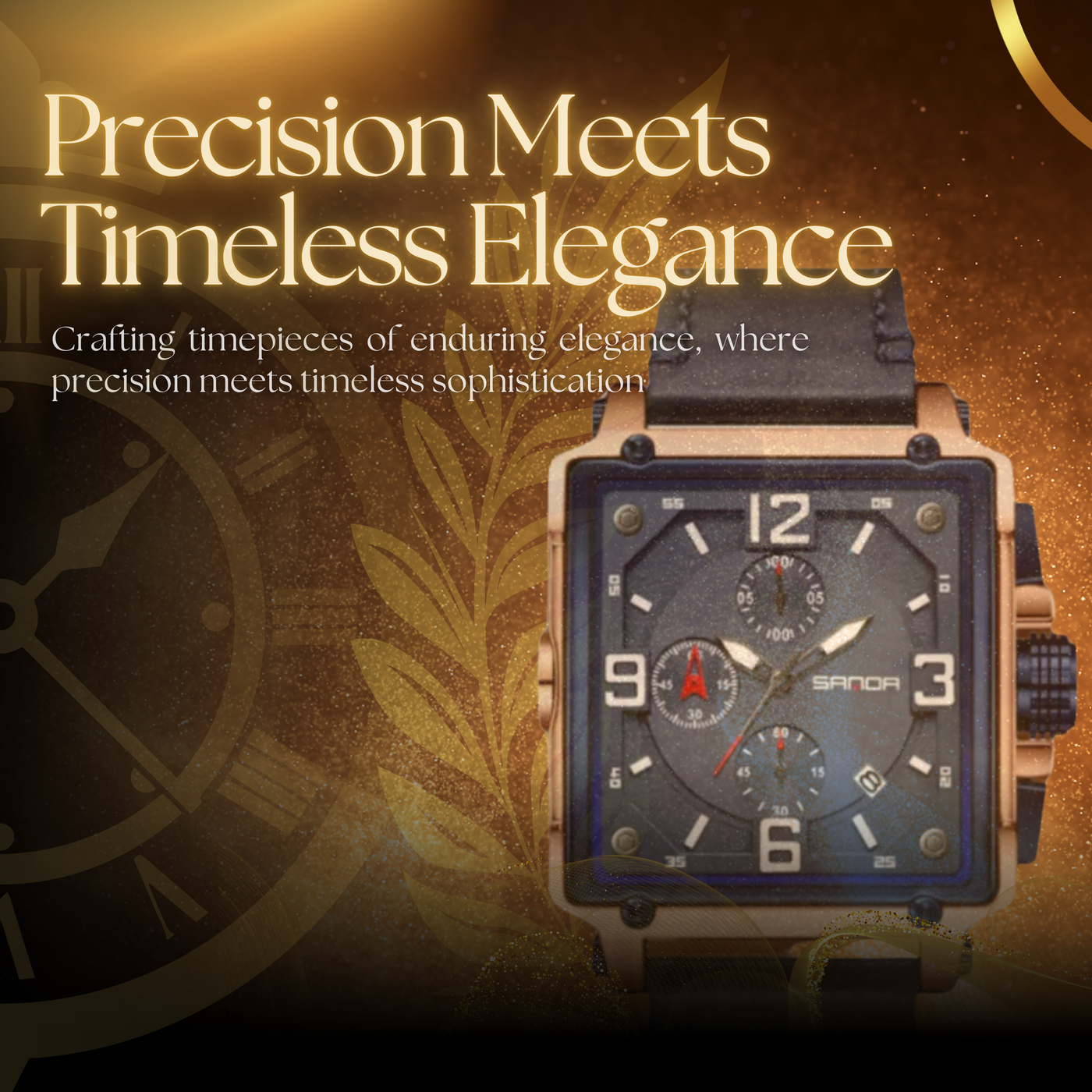 Modern Men’s Leather Quartz Tactical Watch