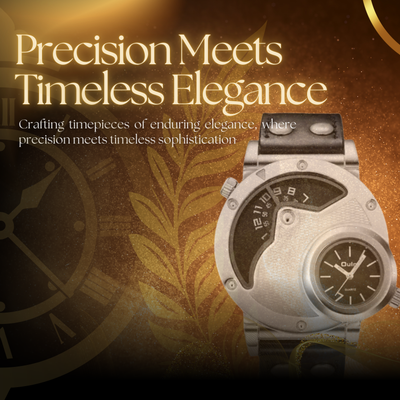 Modern Multi-Time Zone Leather Band Watch