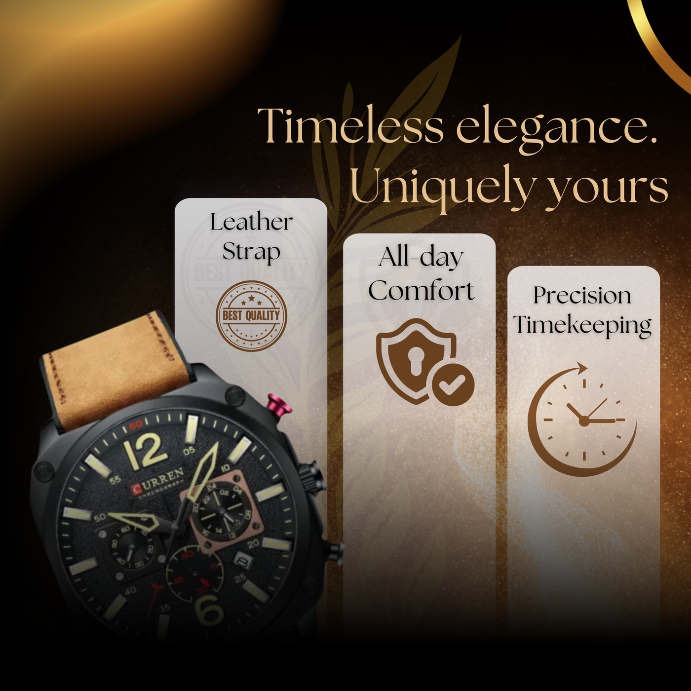 Classic Business Leather Quartz Wrist Watch