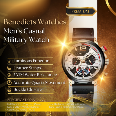 Casual Durable Quartz Military Men's Watch