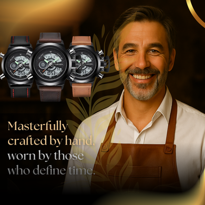 Modern Dual Time Fashion Chronograph Watch