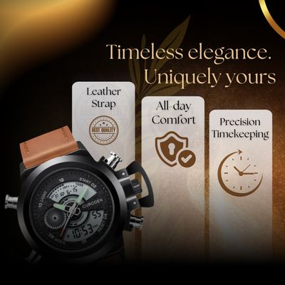 Modern Dual Time Fashion Chronograph Watch