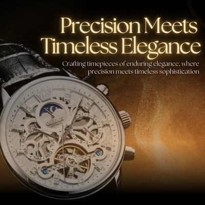 Classic Mechanical Automatic Men's Watch with Leather Band